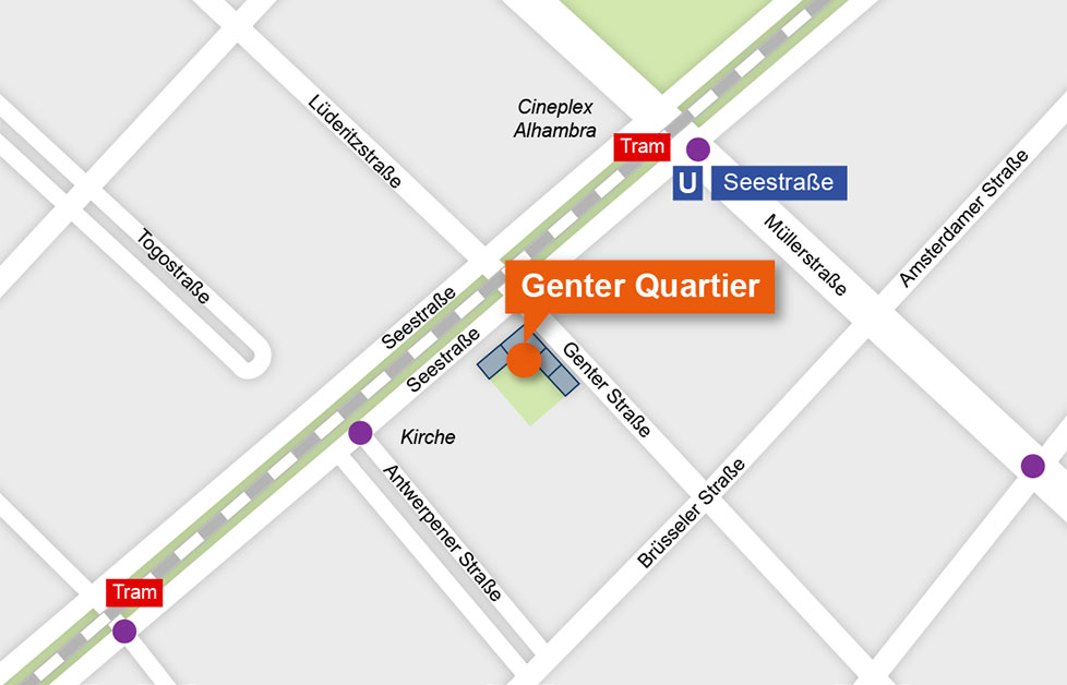 Lageplan Genter Quartier